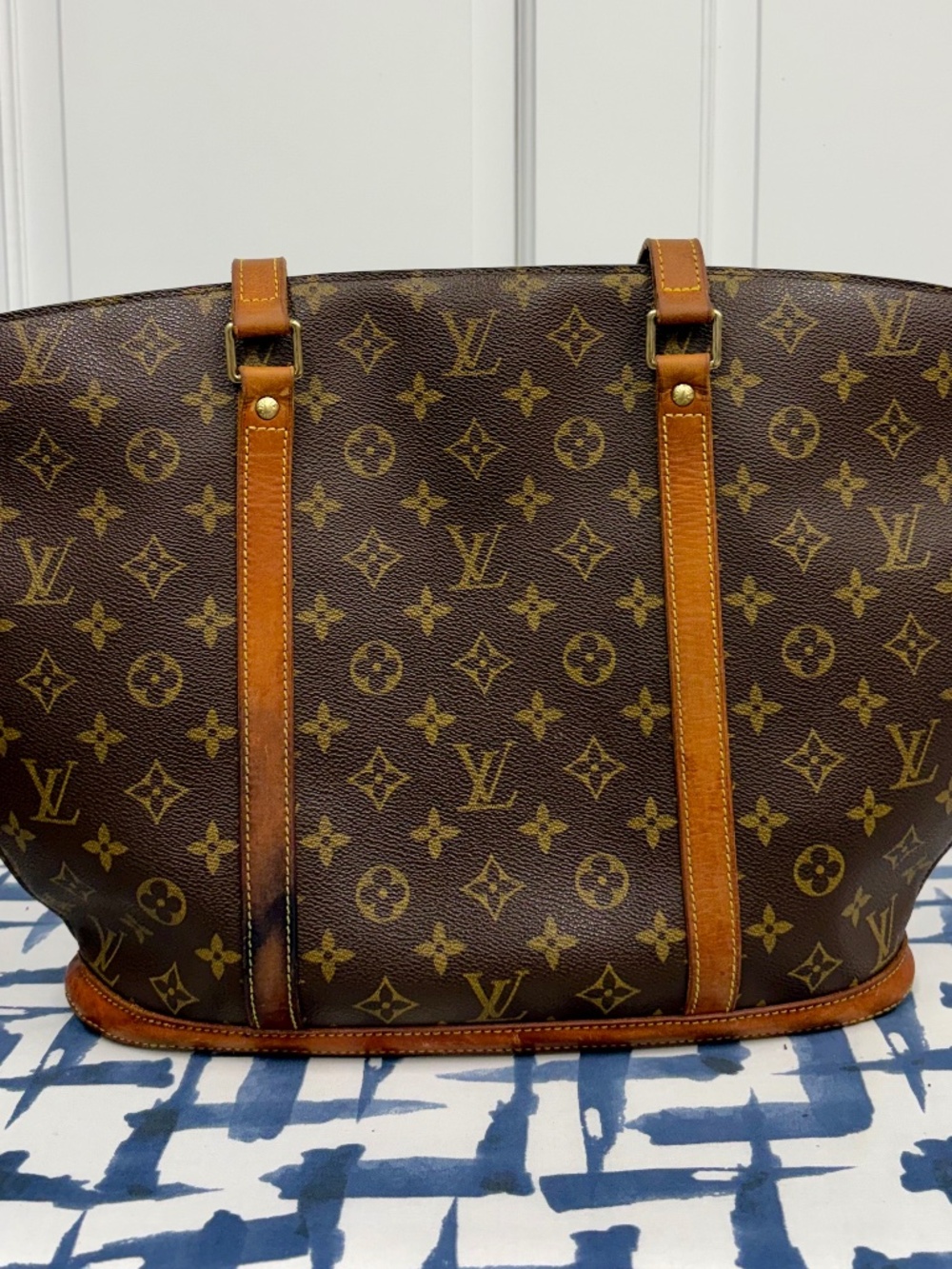 Vintage Louis Vuitton Babylone Tote Bag Brown Monogram Canvas Vachetta Leather - Picture 7 of 14